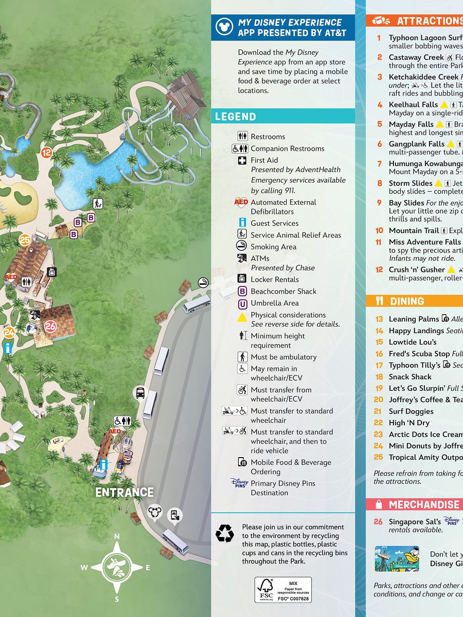 Blizzard Beach guide map