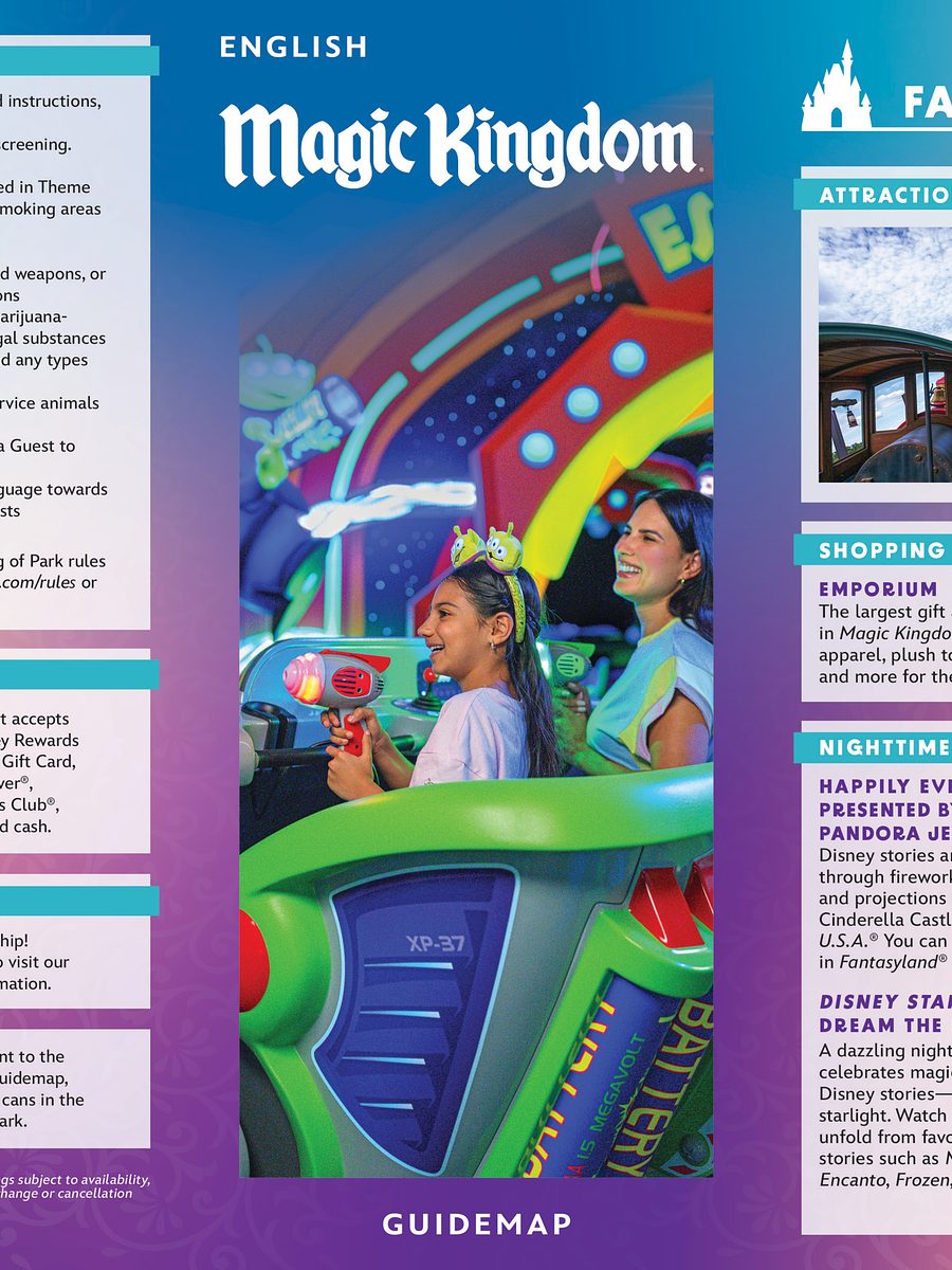 Magic Kingdom guide map