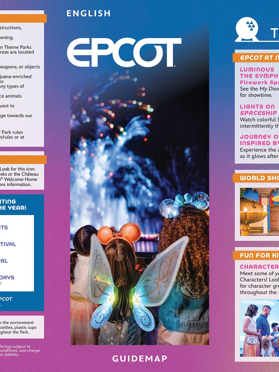 EPCOT guide map